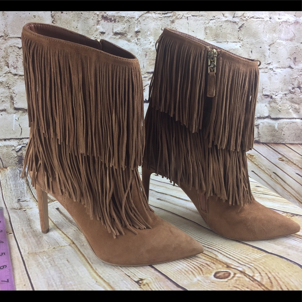 Sam Edelman Belinda stiletto fringe mid-calf Boots